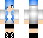 blue hair girl skin