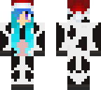cow girl with a santa hat