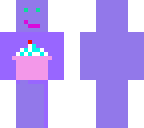 happy purple cupcake