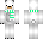 polar bear with mint scarf