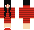 black hair red eyes