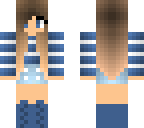 blue striped girl