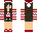 brown hair christmas sweater girl