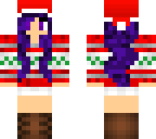 christmas purple haird girl