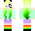 gamer girl green-dipped hair