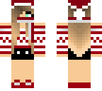girl with scarf and santa hat