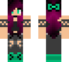 magenta and green goth