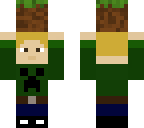 mats' holding a grass block