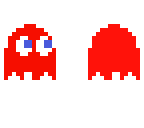 red pac-man ghost