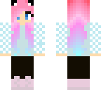 winter girl edit with pastel hair