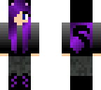 purple hair cat girl