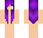 purple hair girl skin base with gold eyes