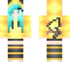 blue haired pikachu girl