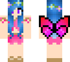 blue pink fairy girl