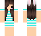 bunny swimming girl