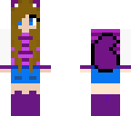 casual purple dog girl
