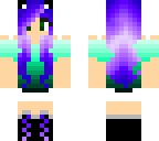 cute purple hair cat girl