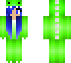 green and blue dino girl