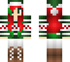 green christmas sweater girl