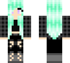 mint green girl