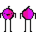 pink and purple apple
