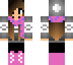 winter girl edit with pink and purple dot scarf