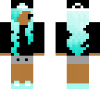 black chibi blue hair