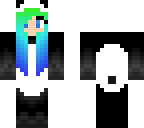 blue panda girl