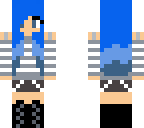cute blue hair girl