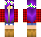 cute girl with a plaid sweater