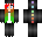 rainbow hair black dino