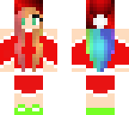 rainbow haired christmas girl