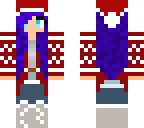 winter girl purple hair