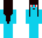blue ghost girl with black hair