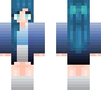 blue haired winter girl