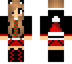 blushing christmas girl