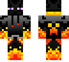 red 3d enderman fire