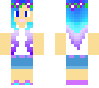 blue and purple flower girl