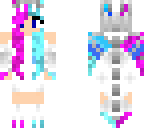 pink and blue dragon girl