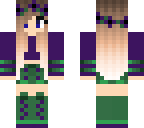 purple and green flower head band girl