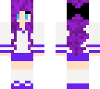 purple hair school girl