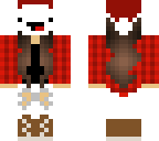 red shirtet derp face girl  and christma hat