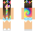 small armed tie dye girl