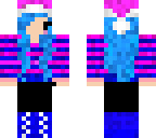 blue and pink santa girl