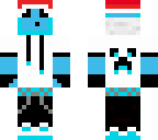 blue slime christmas hat 