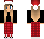 blushing christmas girl