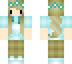 chibi blue twin girl