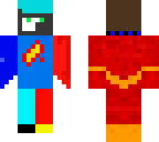 costume  blue and red flash