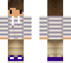 cute chibi boy with purple sneackers