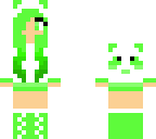 green panda girl